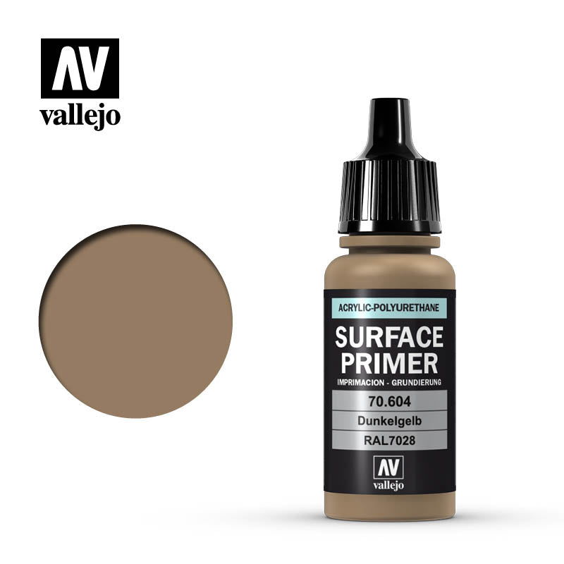 vallejo vallejo polyurethane  primer german dark yellow ral 7028 17ml