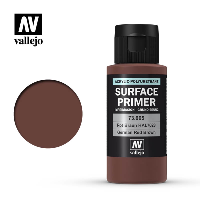 vallejo vallejo acrylic polyurethane  primer german red brown ral 8012 60ml