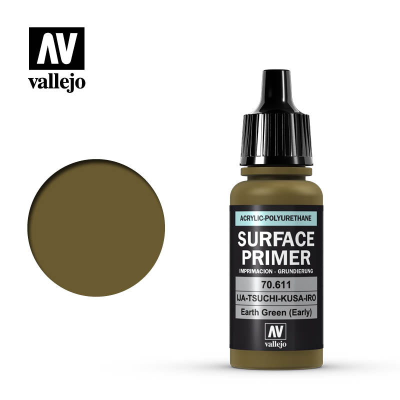 vallejo vallejo polyurethane  primer earth green  17ml