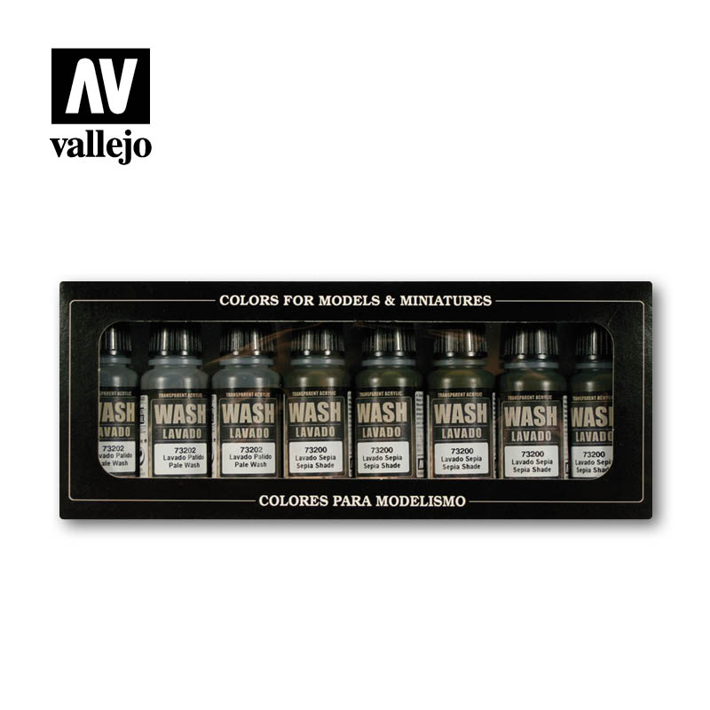 vallejo vallejo washes set  8 x 17ml